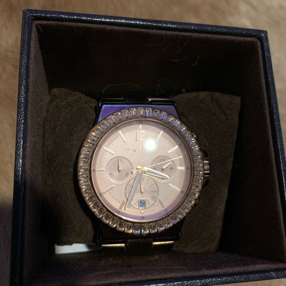 Michael Kors Baguette-Bezel Watch Rose Gold MK5412 - Picture 4 of 5